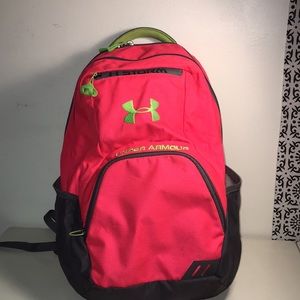 Pink and green Under Armour Backpack!💚💓